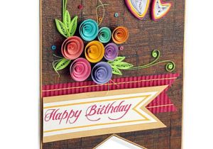 Happy Birthday Card with Quilling Paper Swapnil Arts Handmade 3d Paper Quilling Happy Birthday