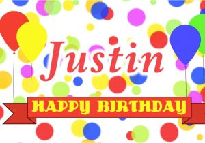 Happy Birthday Card with song Happy Birthday Justin song Happy Birthday Rebecca Happy