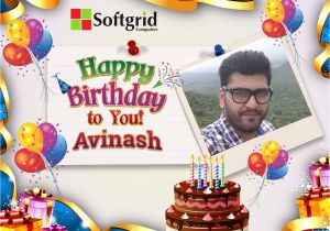 Happy Birthday Card with song We are Delighted to Wish You A Happy Birthday Avinash