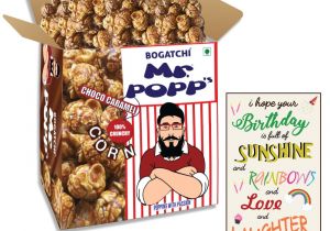 Happy Birthday Dear Sir Greeting Card Bogatchi Mr Popp S Dark Chocolate Popcorn Birthday Gift for