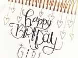 Happy Birthday Drawings for Card Geburtstagskarte Gluckwunschkarte Geburtstag Lettering
