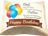 Happy Birthday Gift Card with Name Amazon Com Happy Birthday Dad Pillow Greeting Gift Card Box