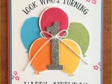 Happy Birthday Greeting Card Handmade Happy 1st Birthday Card First Birthday Cards 1st