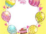 Happy Birthday Greeting Card Images Happy Birthday Background with Cake and Balloons Vector