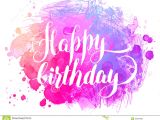 Happy Birthday Greeting Card Images Happy Birthday Watercolor Greeting Card Vector