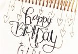 Happy Birthday Hand Lettering Card Geburtstagskarte Gluckwunschkarte Geburtstag Lettering