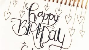 Happy Birthday Hand Lettering Card Geburtstagskarte Gluckwunschkarte Geburtstag Lettering