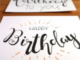 Happy Birthday Hand Lettering Card Pin Von Amelia Carnahan Auf Cards In 2020 Geburtstagskarte