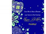 Happy Birthday Husband Card Message Happy Birthday Hubby Greeting Card