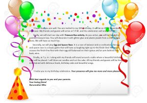 Happy Birthday Invitation Card In English Birthday Party Invitation Letter English for Life
