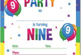 Happy Birthday Invitation Card In English Papery Pop 9th Birthday Party Invitations with Envelopes 15 Count 9 Year Old Kids Birthday Invitations for Boys or Girls Rainbow