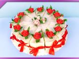 Happy Birthday Ka Card Banana Sikhaye Diy How to Make Paper Cake for Wedding Birthday Communion Eng Subtitles Speed Up 375