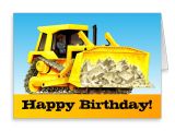Happy Birthday Ke Liye Card Kids Custom Construction Happy Birthday Bulldozer Card
