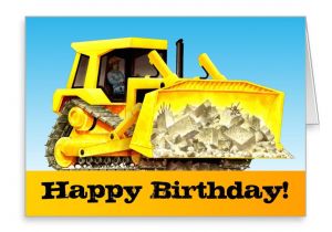 Happy Birthday Ke Liye Card Kids Custom Construction Happy Birthday Bulldozer Card