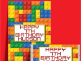 Happy Birthday Lego Card Printable Lego Personalised Birthday Chocolate Wrapper Favours