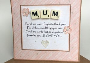 Happy Birthday Mom Card Quotes Happy Birthday Mum I Love You Quote Scrabble Tile Card
