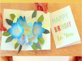 Happy Birthday Pop Up Card Template Printable Free Printable Happy Birthday Card with Pop Up Bouquet