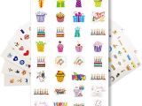 Happy Birthday Stickers for Card Making Strivezen Planer Kalender Sticker Set Monats Wochenkalender