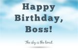 Happy Birthday to Boss Card Happy Birthday Boss the Sky is the Limit Happy Birthday