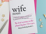 Happy Birthday to Wife Card Dictionary Wife Personalised Birthday Card A is for Alphabet