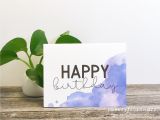 Happy Birthday with Name Card Pin On Watercolor Paintings