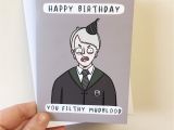 Happy Birthday You Prick Card Happy Birthday You Filthy Mudblood Wizarding Birthday Card Cake Magic Witchcraft Wizarding School Draco