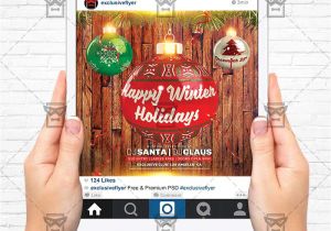 Happy Holidays Flyer Template Free Happy Winter Holidays Premium Flyer Template