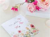 Happy Mother Day Card Handmade Floral Gift topper and Watercolor Mother S Day Card
