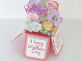 Happy Mother Day Card Handmade Handmade Personalized and Custom Pop Up Box Card for Mothers