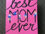 Happy Mother Day Card Handmade Happy Mothers Day Hand Painted Acrylic Paint On Card with