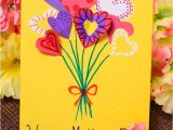 Happy Mothers Day Diy Card Diy Flower Bouquet Mothers Day Card