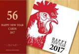 Happy New Year Creative Card 2017 Happy New Year Cards Set Graphics Creative Market