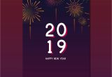 Happy New Year Greeting Card Happy New Year 2019 Greeting Card Vector Free Image by