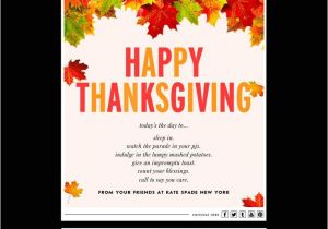 Happy Thanksgiving Email Templates Free Kate Spade Email Marketing Thanksgiving Card Nov 2013