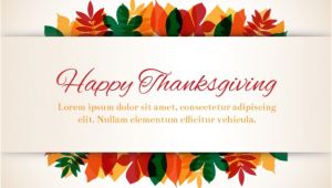 Happy Thanksgiving Email Templates Thanksgiving Template with Leaves Vector Free Download