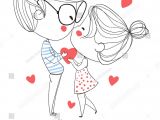 Happy Valentine S Day Diy Card Valentine S Day Boy and Girl Kissing Love Cards Dibujos