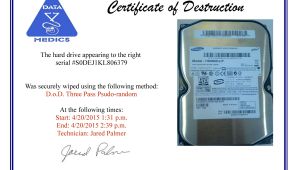 Hard Drive Certificate Of Destruction Template Free Hard Drive Wiping Services Hdd Destruction