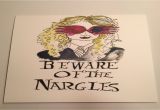 Harry Potter Happy Birthday Card Luna Lovegood Inspired Greeting Card Beware Of the Nargles