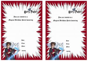 Harry Potter Happy Birthday Card Printable Harry Potter Birthday Invitations Birthday Printable