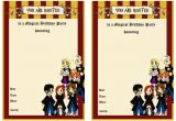 Harry Potter Happy Birthday Card Printable Harry Potter Birthday Invitations Birthday Printable