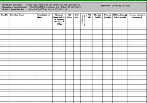 Hazardous Substance Register Template 13 Free Sample Chemical Inventory List Templates