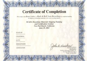 Hazmat Training Certificate Template Article On Rock Auto Parts Autos Post