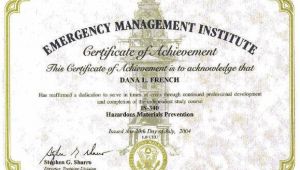 Hazmat Training Certificate Template Certifications Mt Xia Resume Of Dana French Business