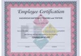Hazmat Training Certificate Template Hazmat Employee Training Certificate
