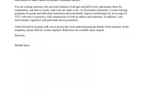 Health and Fitness Cover Letter Cover Letter for Health Teacher