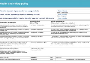 Health and Safety forms Templates 2 6 Health and Safety Implications 2014 Joy Youn