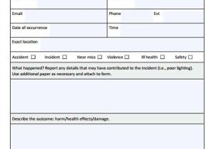 Health and Safety forms Templates Safety Report Templates 13 Free Sample Example format