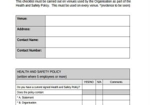 Health and Safety Review Template Sample Policy Review forms 8 Free Documents In Word Pdf