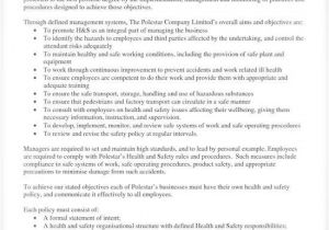 Health and Safety Statement Of Intent Template Safety Risks How to Write A Health and Safety Policy