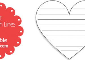 Heart Shaped Writing Template Best Photos Of Heart with Lines to Write Heart Shape